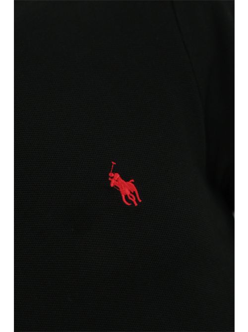 Polo due bottoni in cotone con logo nero POLO RALPH LAUREN | 710795080006